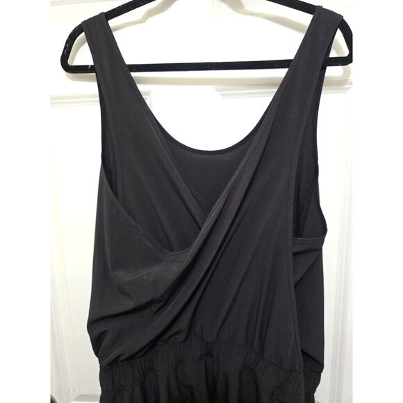 PATAGONIA Black Sleeveless Jumpsuit Drawstring Waist & Back Pockets Women's Size - Picture 4 of 9